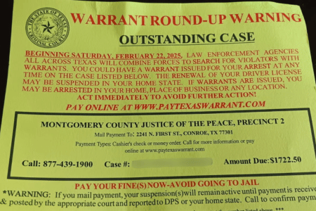 Warrant Round-Up Warning Letter