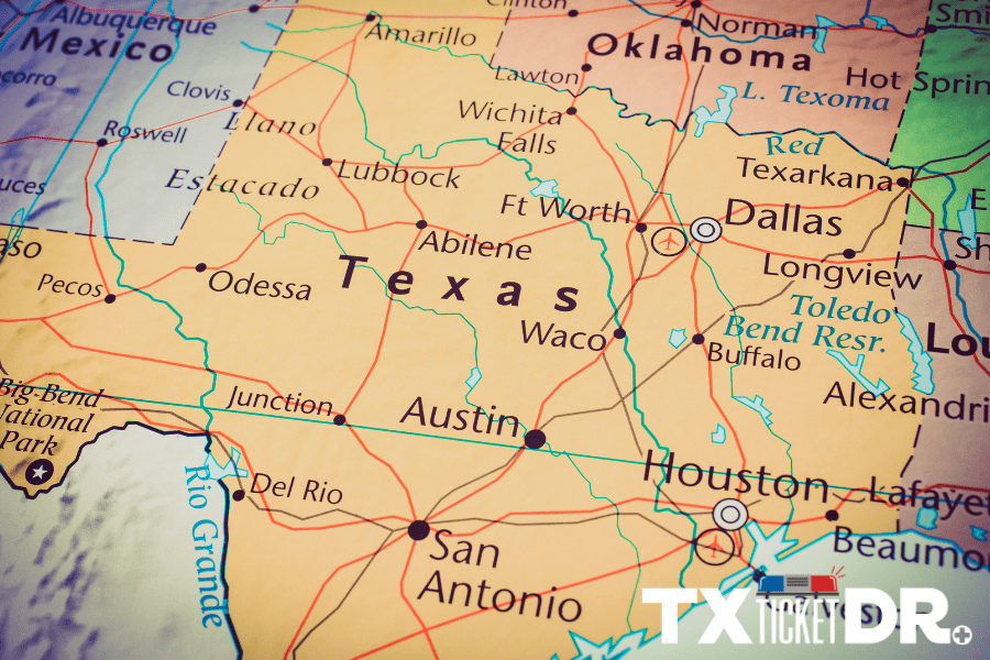 Bản đồ đường bộ của Texas